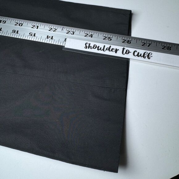 Nili Lotan Tunic Blouse Womens XS Black Long Sleeve Split Neck Minimalist - Picture 8 of 9